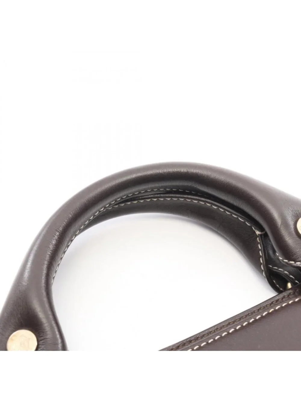 Celine Handbag Boogie Bag Dark Brown Leather